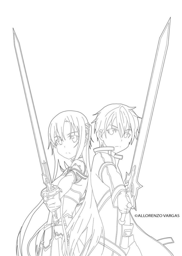 Sword Art Online Coloring