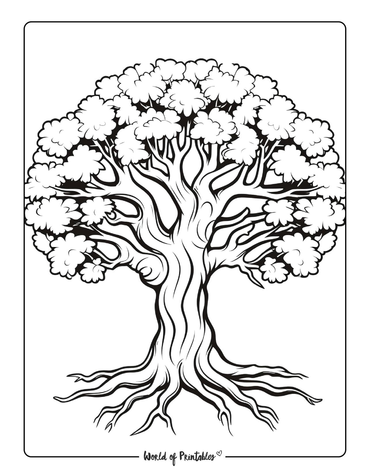 free tree coloring pages
