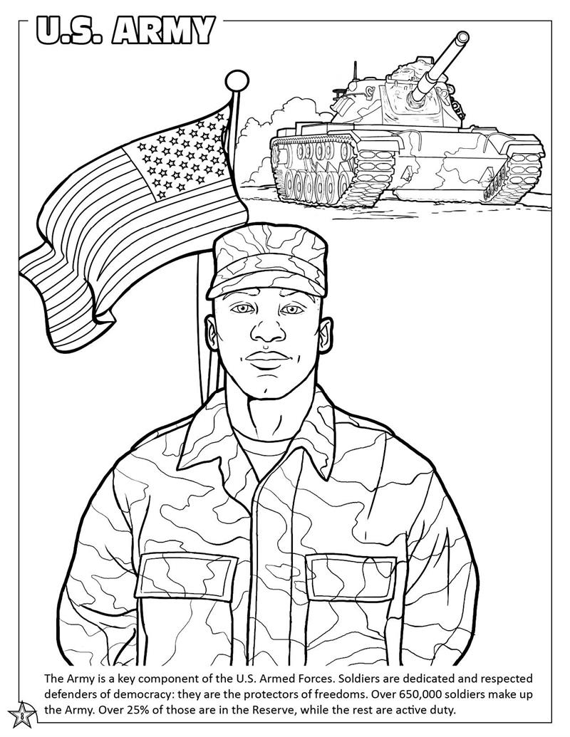 United States Armed Forces Coloring Activity Book 8 5 X 11