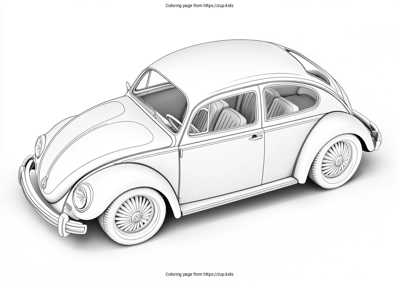 Volkswagen Beetle Coloring Page From Zup kids
