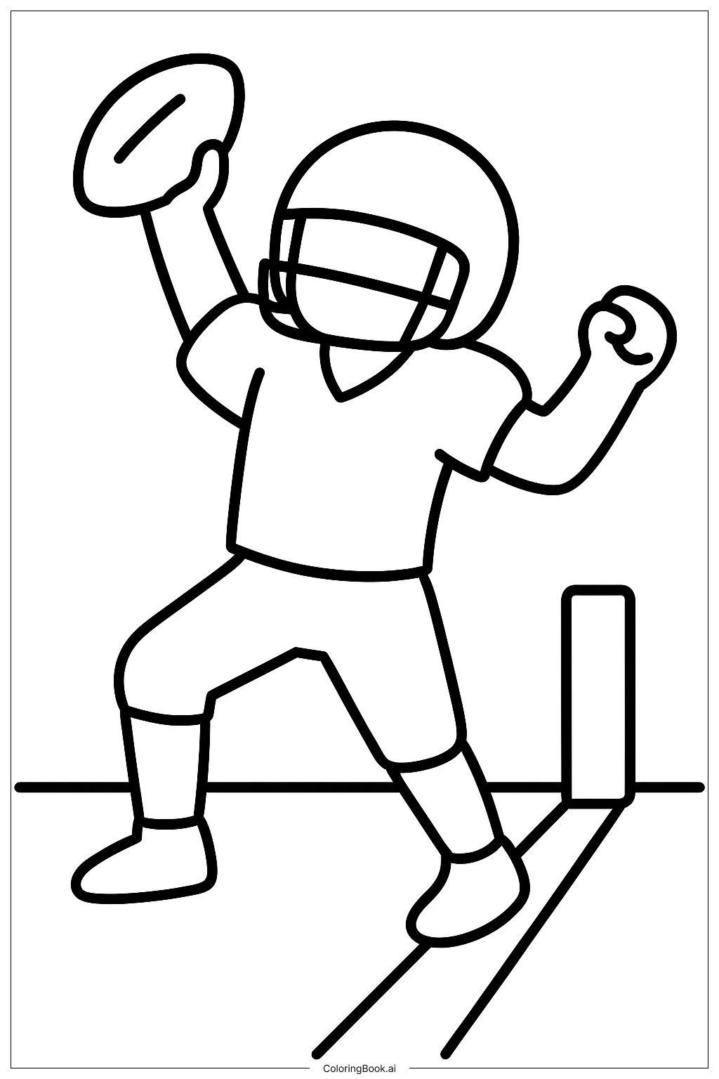 wide receiver football coloring pages