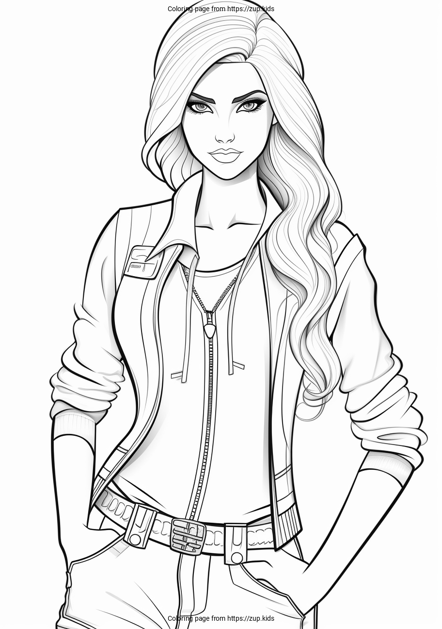 Woman Coloring Page From Zup kids