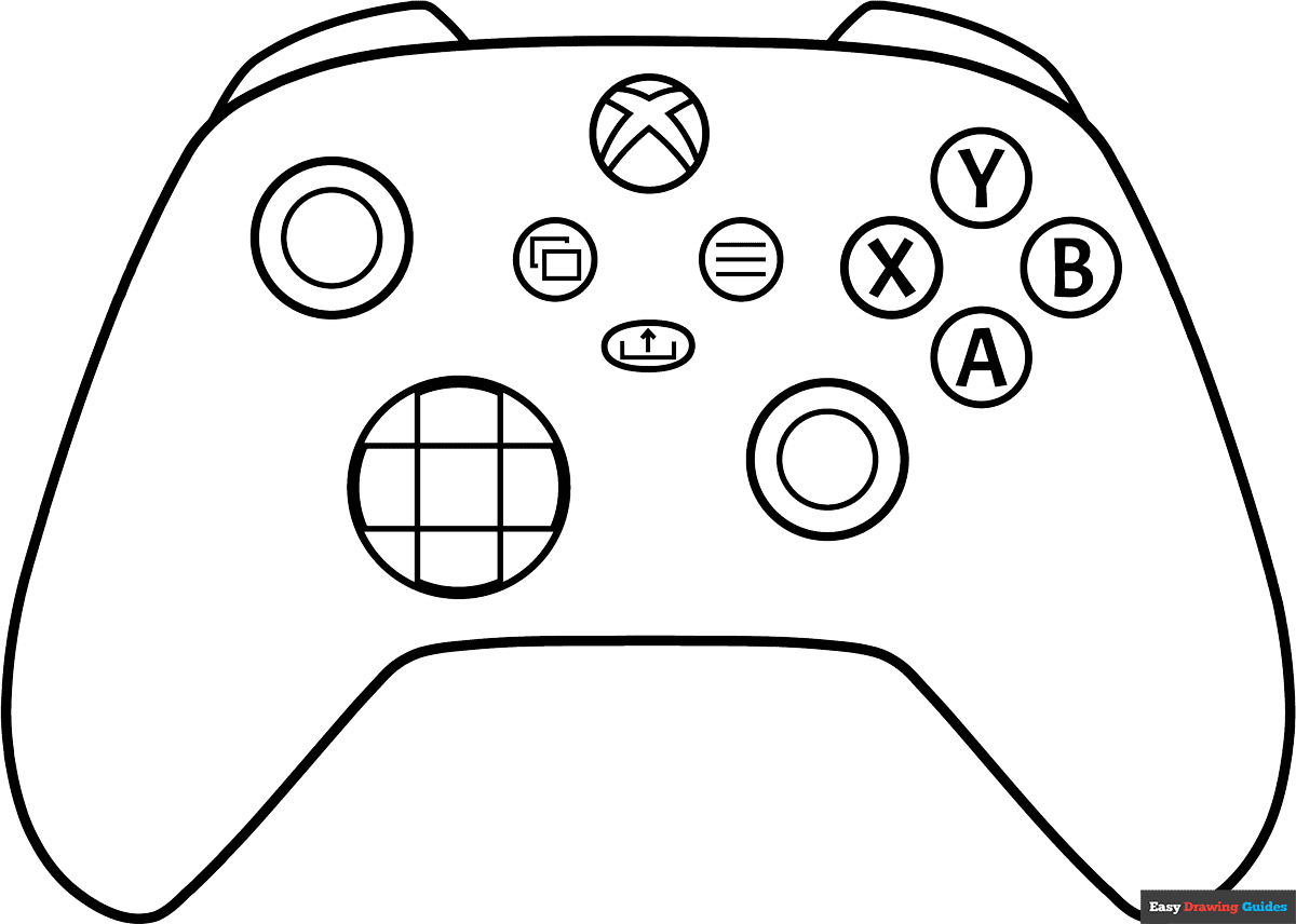 Xbox Controller Coloring Page Easy Drawing Guides Xbox Controller Coloring Page Easy Drawing Guides