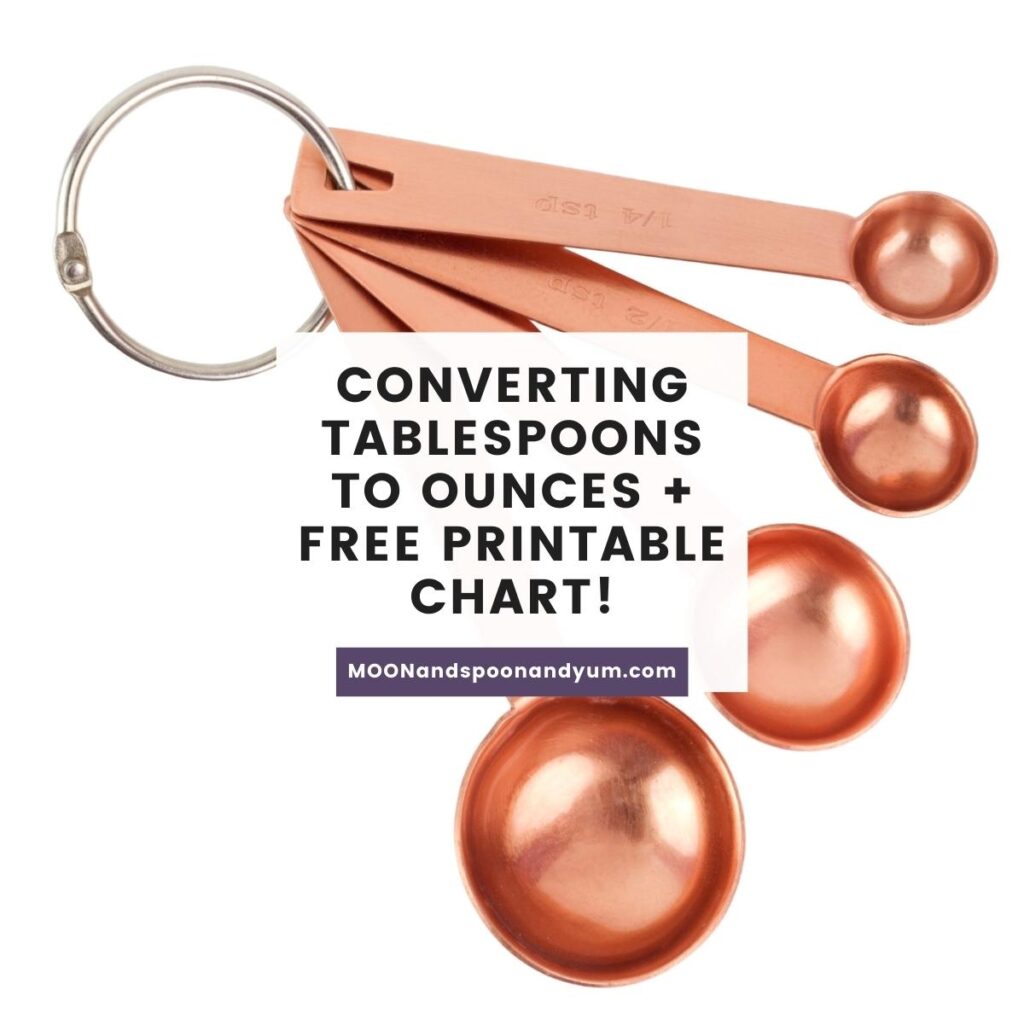 cooking ingredients measured in ounces and tablespoons