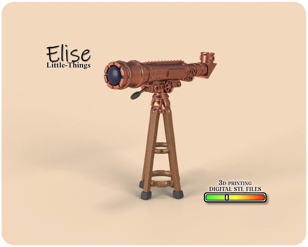 1 12 Scale Telescope 3D Printable Dollhouse Gadgets High Quality STL Files For 3D Printing Miniature Etsy