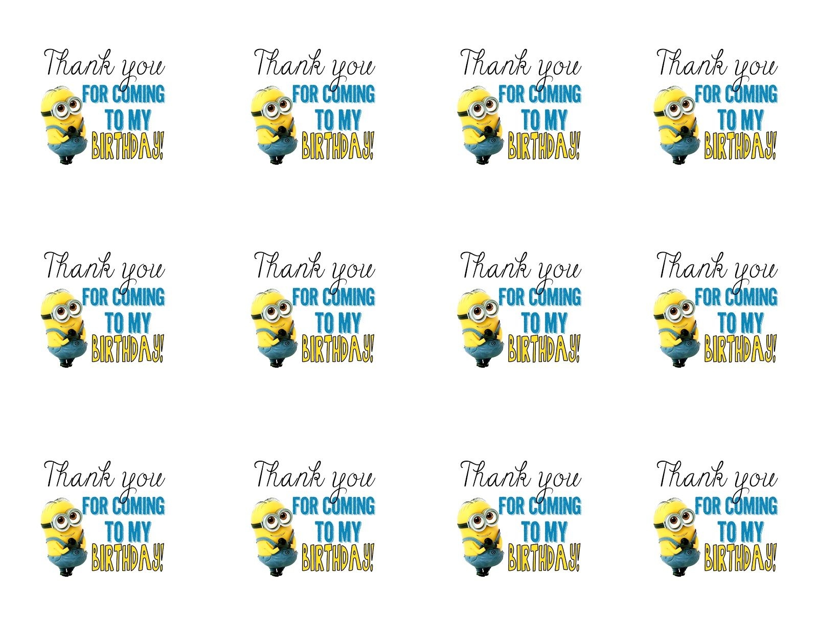 minion theme birthday banner free printable