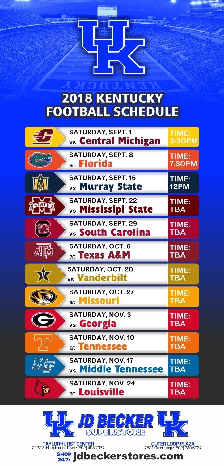 2017 UKFB Schedule