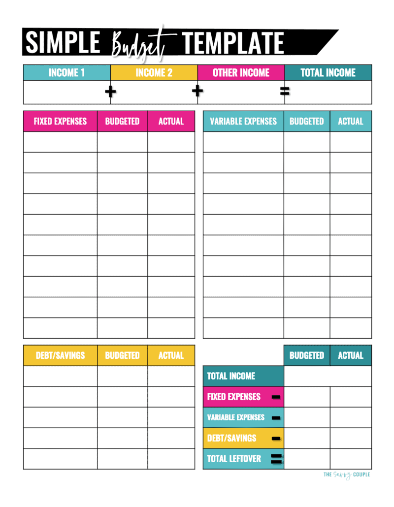 Budget Printable