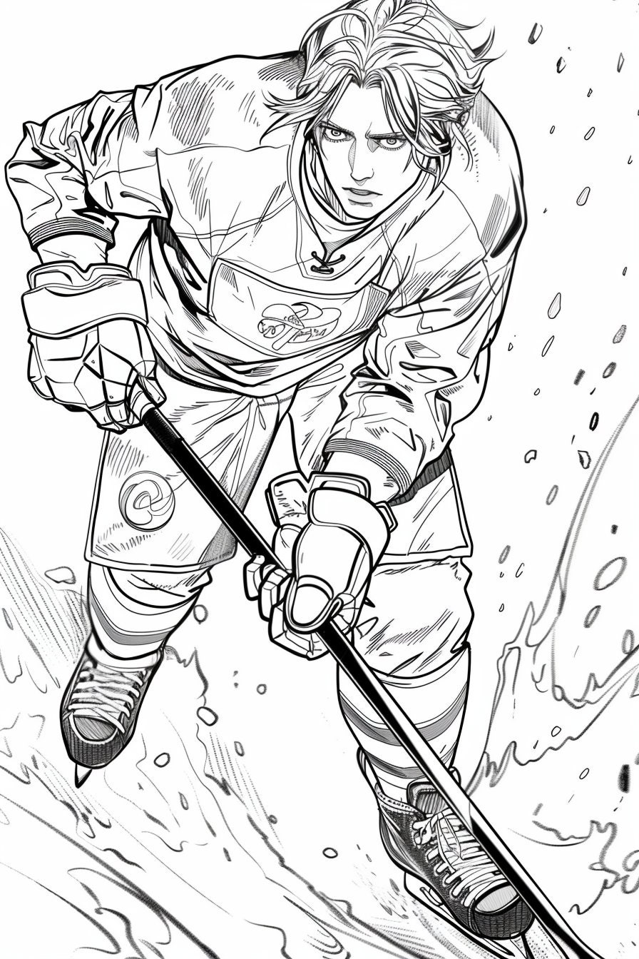 25 Printable Drawings Of Hockey Scenes To Color And Create Slapshot Score Coloring Fun Coloring Book For Kids Etsy