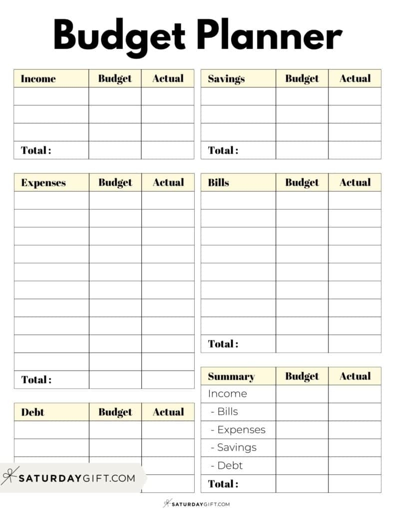 Budgeting Printables