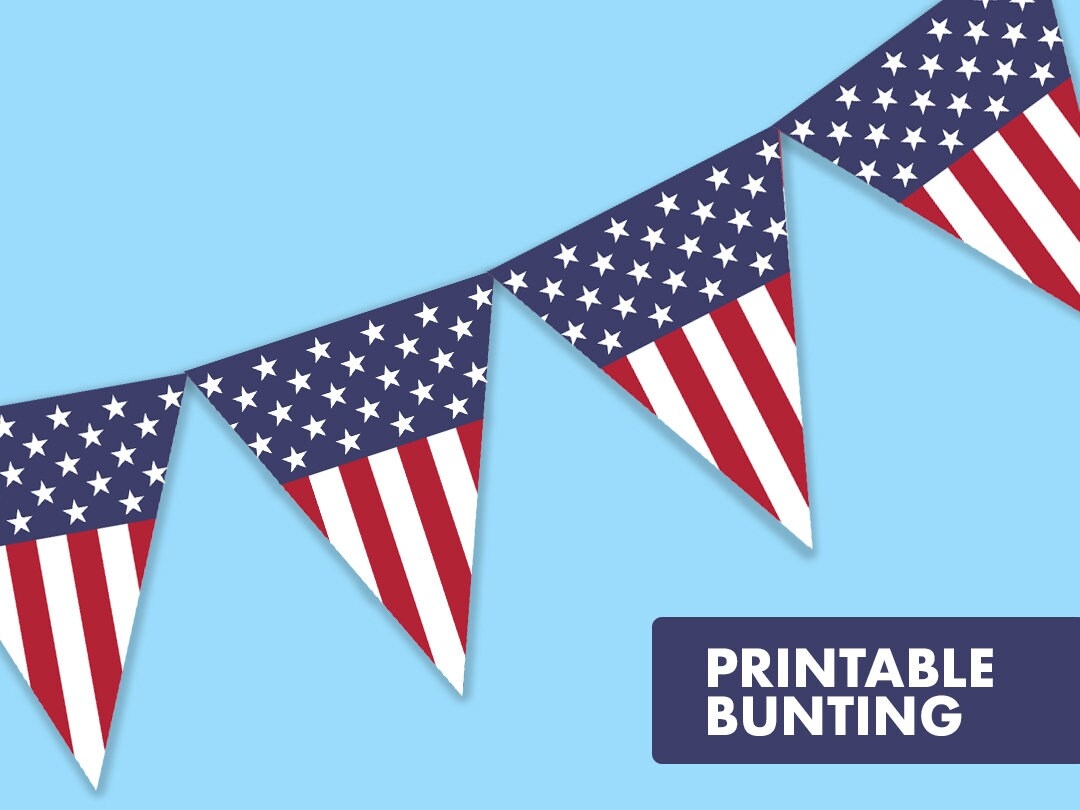 Printable American Flag Banner