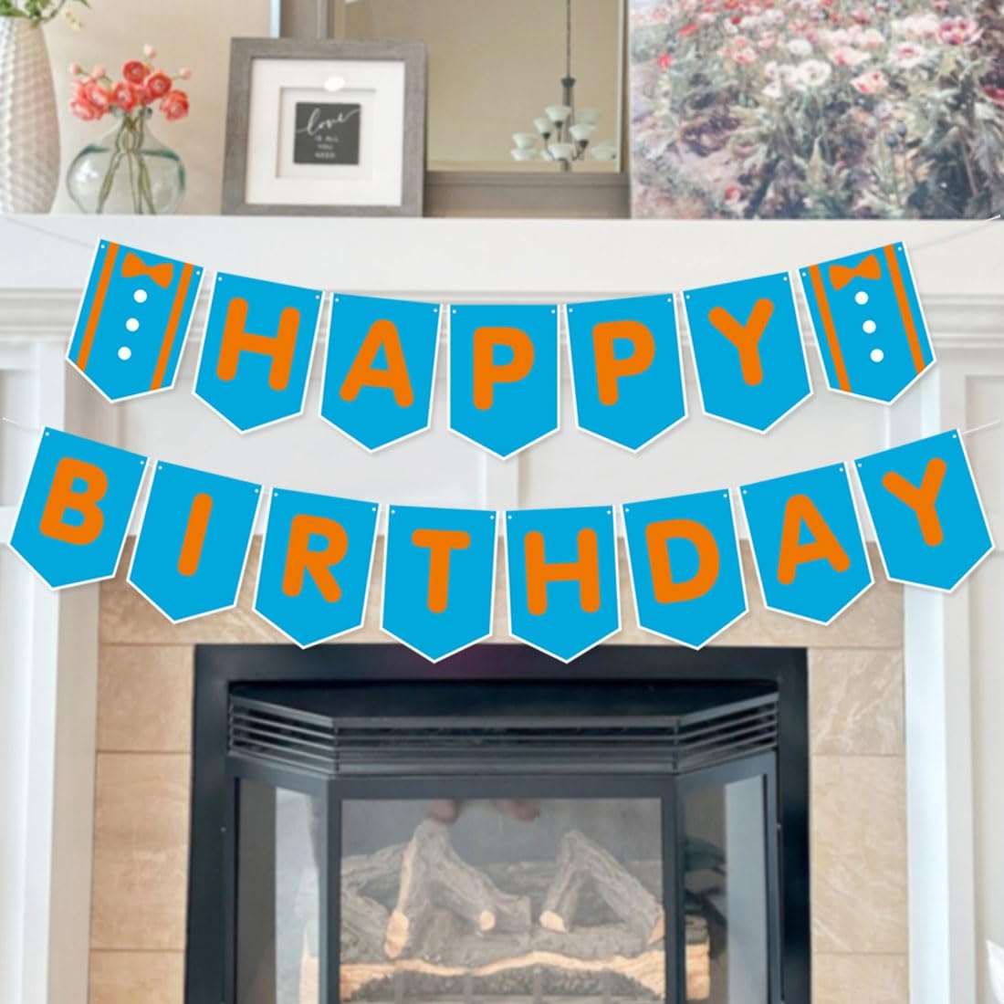 happy birthday banner printable blue green orange