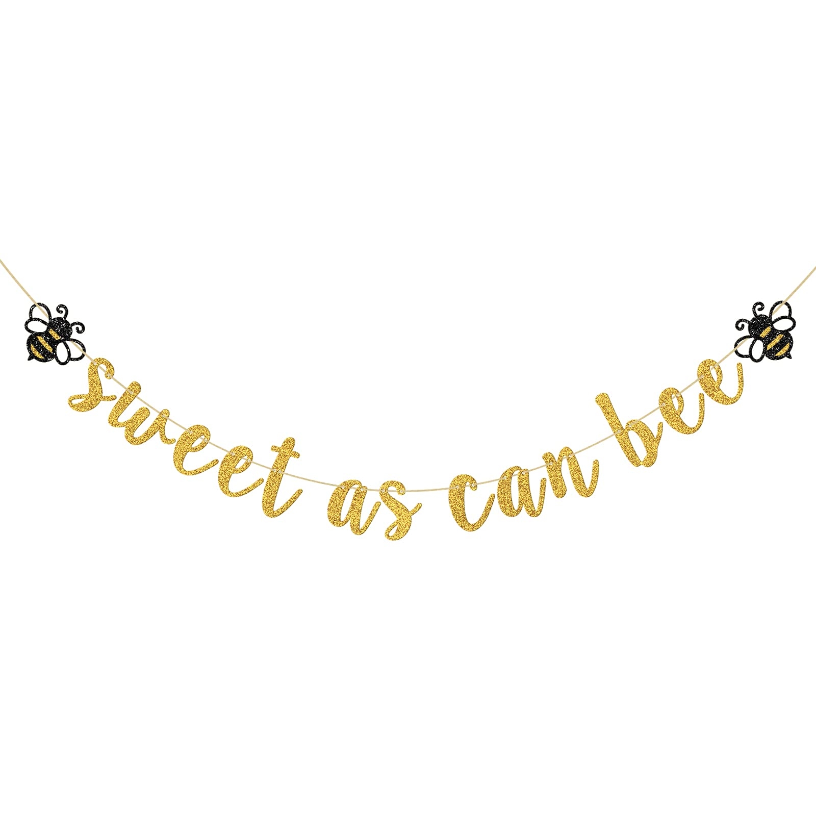 Amazon INNORU Sweet As Can Bee Banner Bumble Bee Baby Shower Birthday Party Decorations Bee Party Mommy To Be Sign Banner Bee Gender Reveal Engagement Party Decoration Gold Glitter Home 