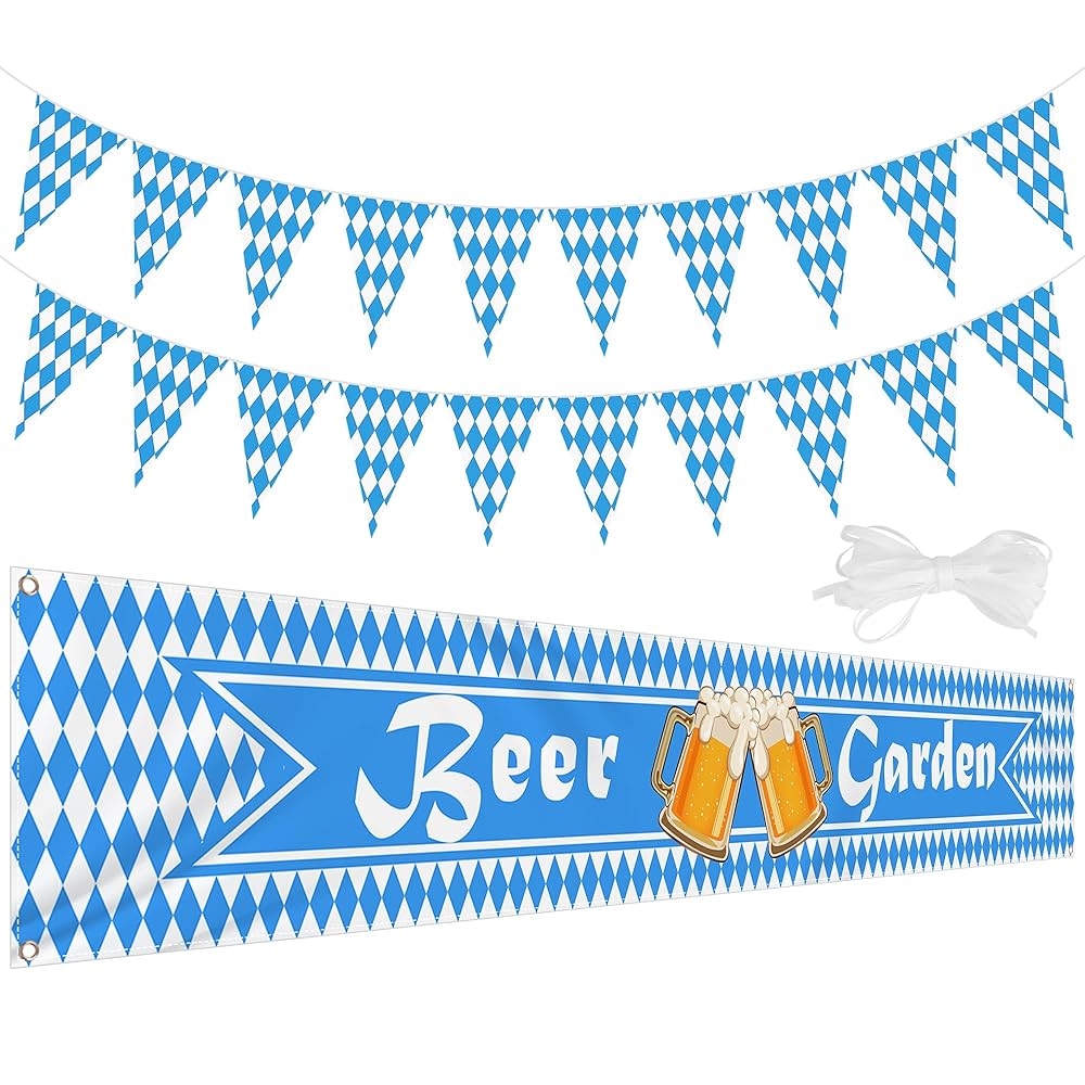 Amazon Oktoberfest Bavarian Pennant Banner Beer Garden Sign Fabric String Flag For Oktoberfest Party German Bavarian Beer Festival Decoration Supplies Toys Games