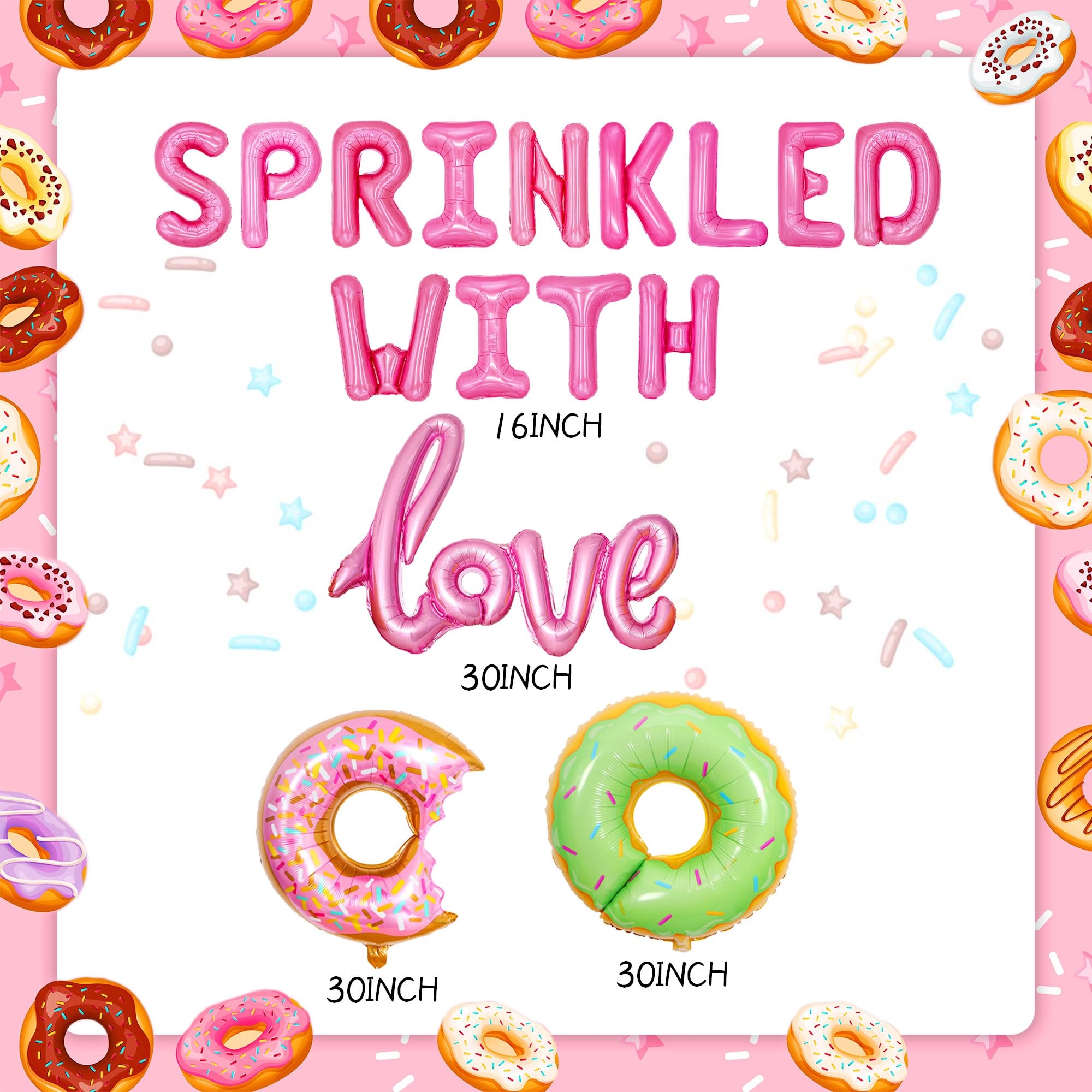 Amazon Pink Baby Sprinkle Decorations For Girl Sprinkled With Love Banner Gender Baby Shower Sprinkle Decoration Sprinkled With Love Baby Shower Decorations Party Supplies Home Kitchen