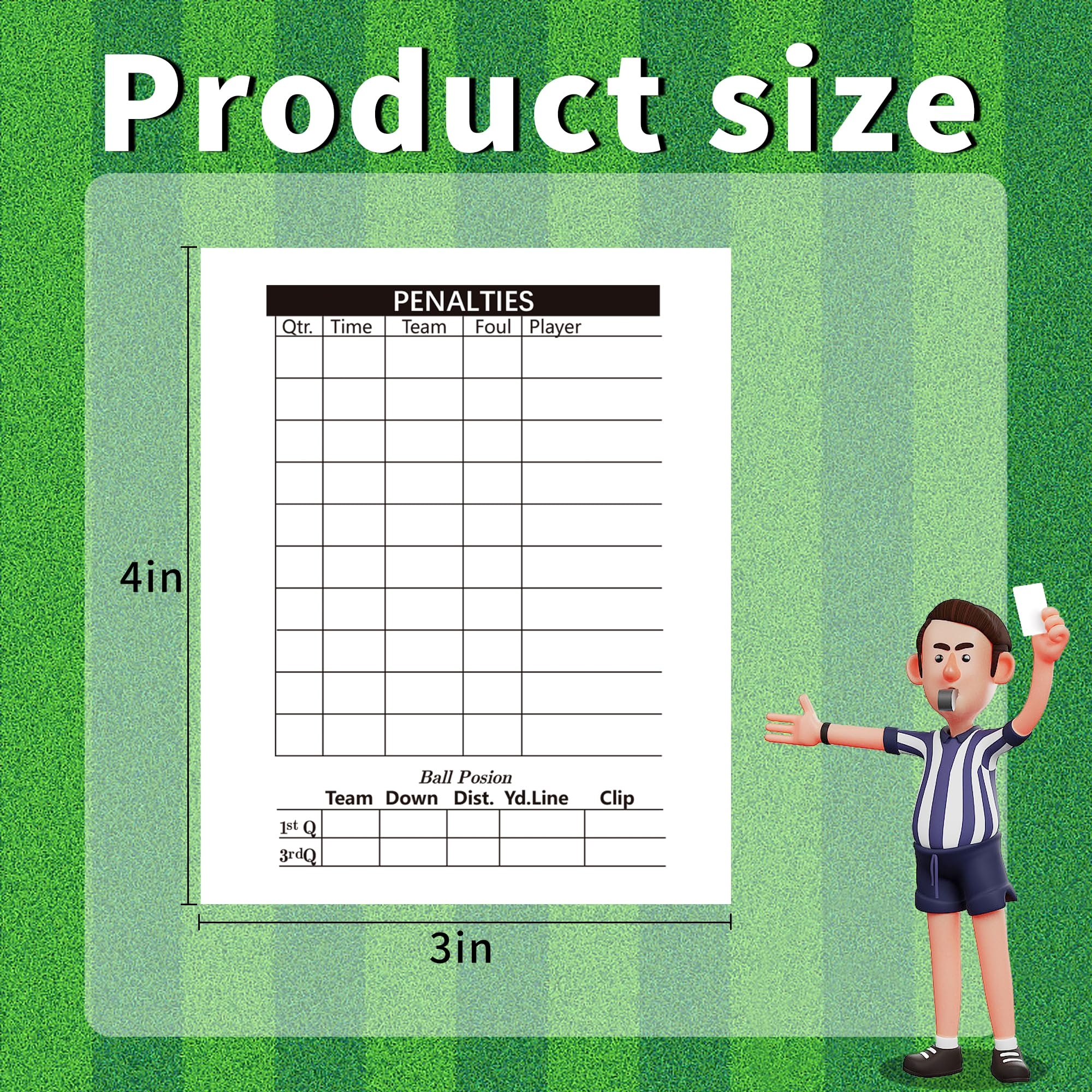 Printable Soccer Referee Game Card Template