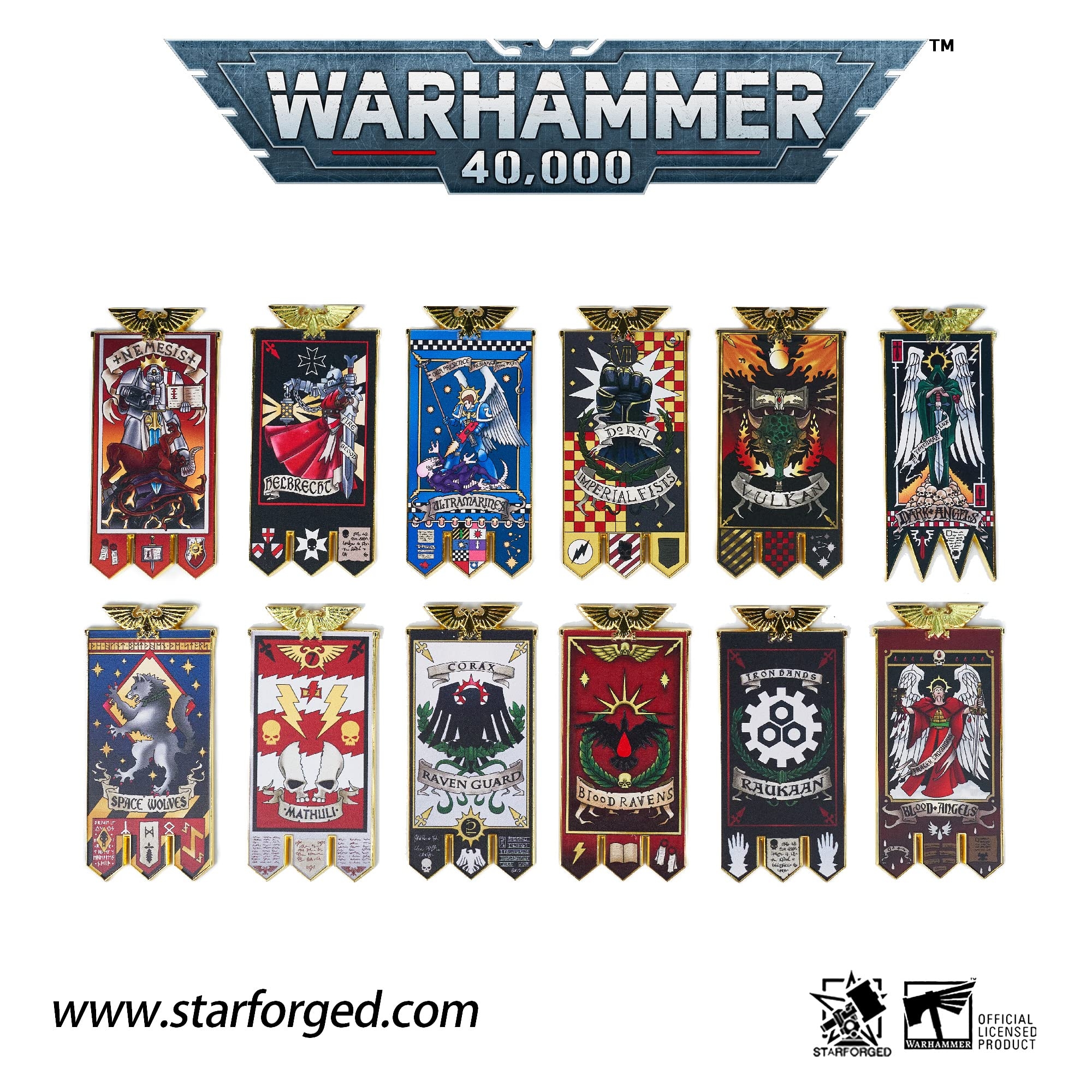 Amazon Starforged Space Marines Chapter Banner Collection Refrigerator Magnet Warhammer 40K Ultramarines Office Products