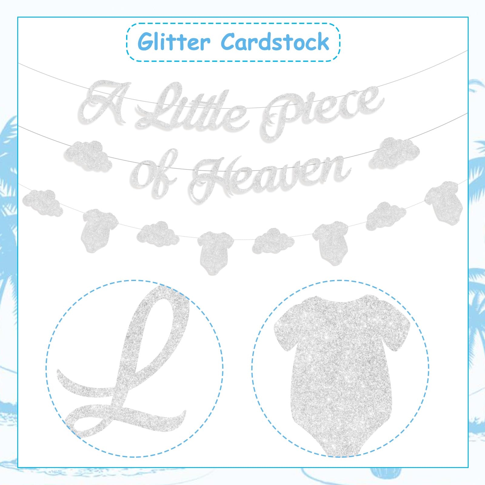 free printable silver baby banner
