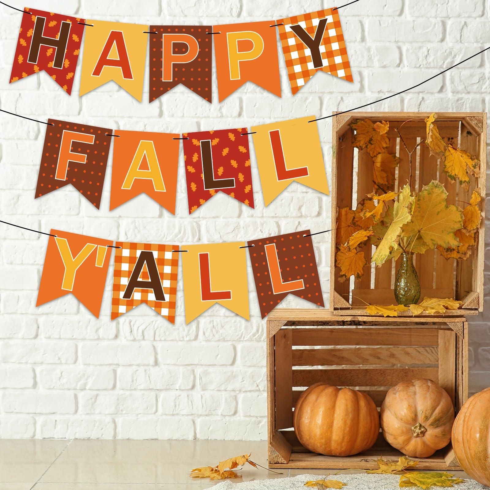 happy fall y'all printable banner