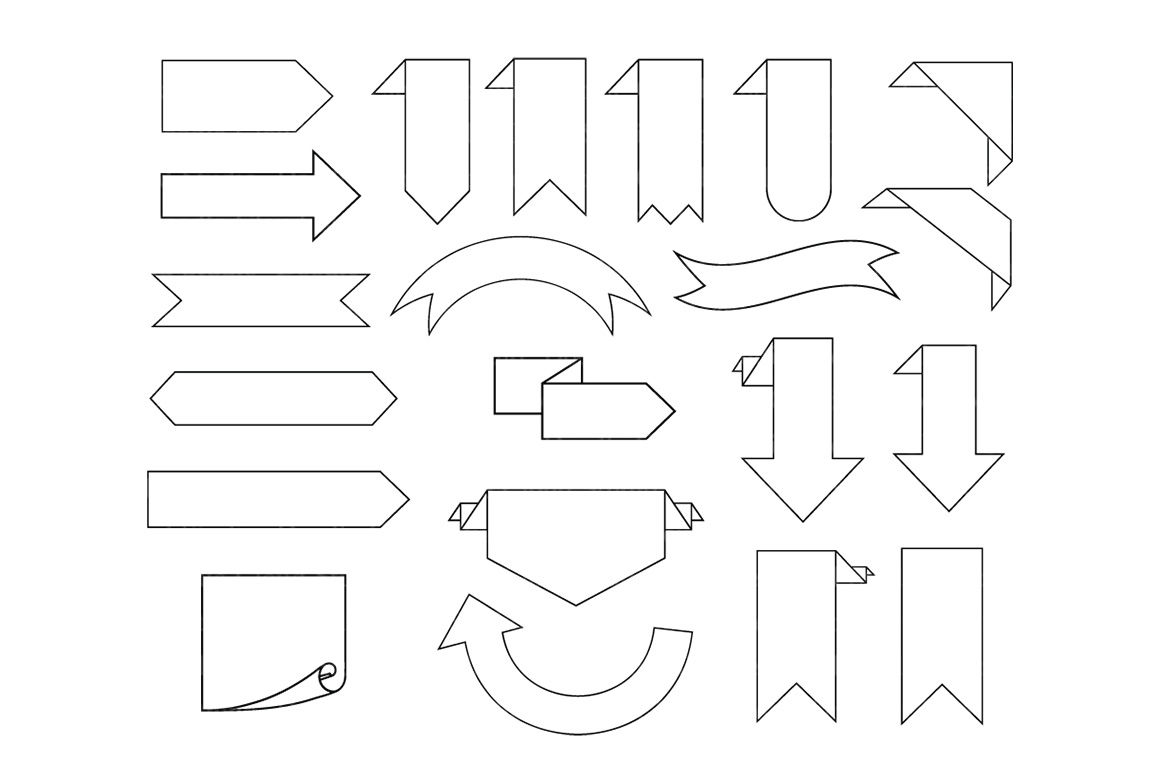 Banner SVG Bookmark Ribbon Svg Files For Silhouette Cameo And Cricut By Doodle Cloud Studio TheHungryJPEG