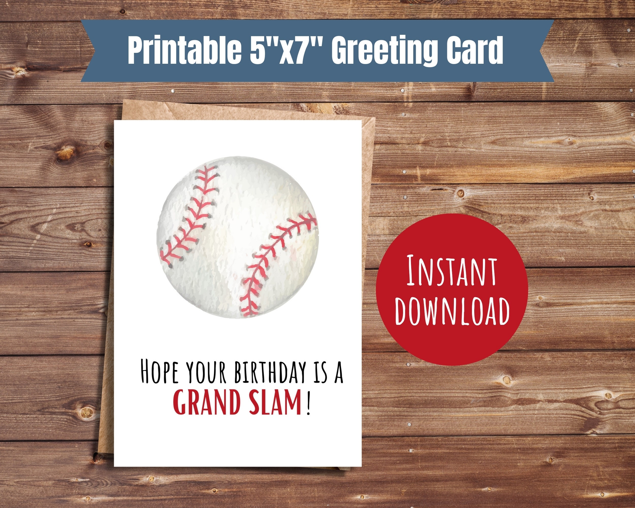 Baseball Birthday Card Printable Sports Bday Card Baseball Lover Gift Sports Lover Card Bday Gift For Him Baseball Birthday Party Gift Etsy