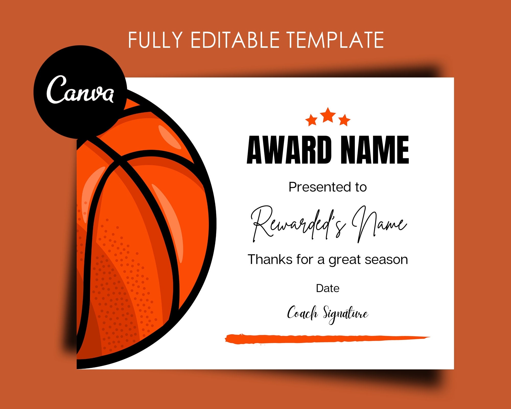 Free Printable Basketball Awards Certificates