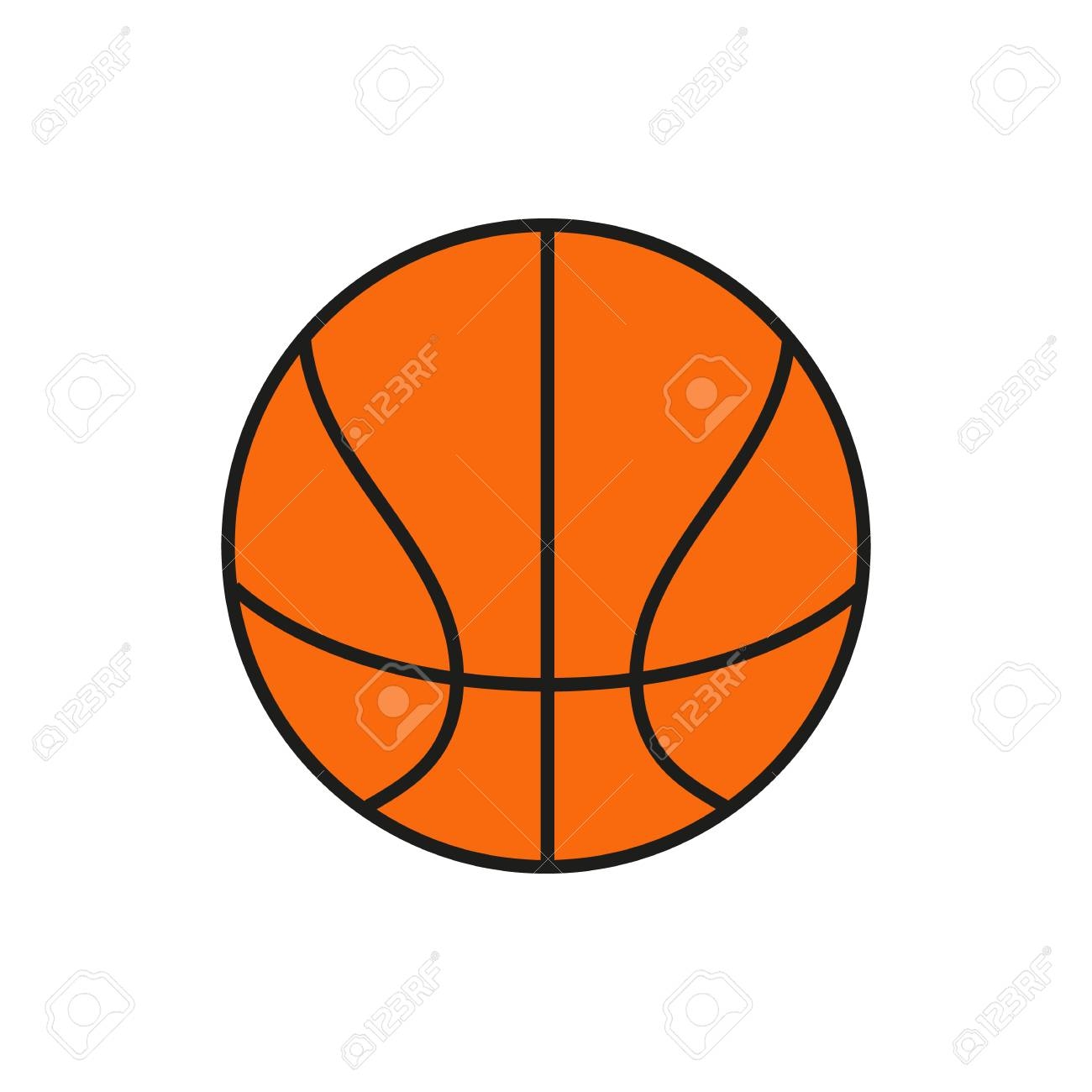 Basketball Ball Outline In White Background Created For Mobile Web Decor Print Products Applications Icon Isolated Royalty Free SVG Cliparts Vectors And Stock Illustration Image 62562266 