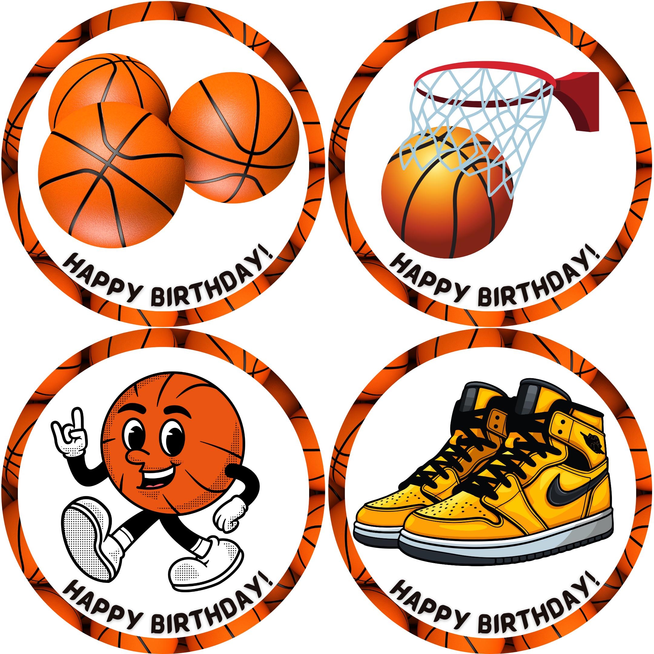 Basketball Cupcake Toppers Free Printable