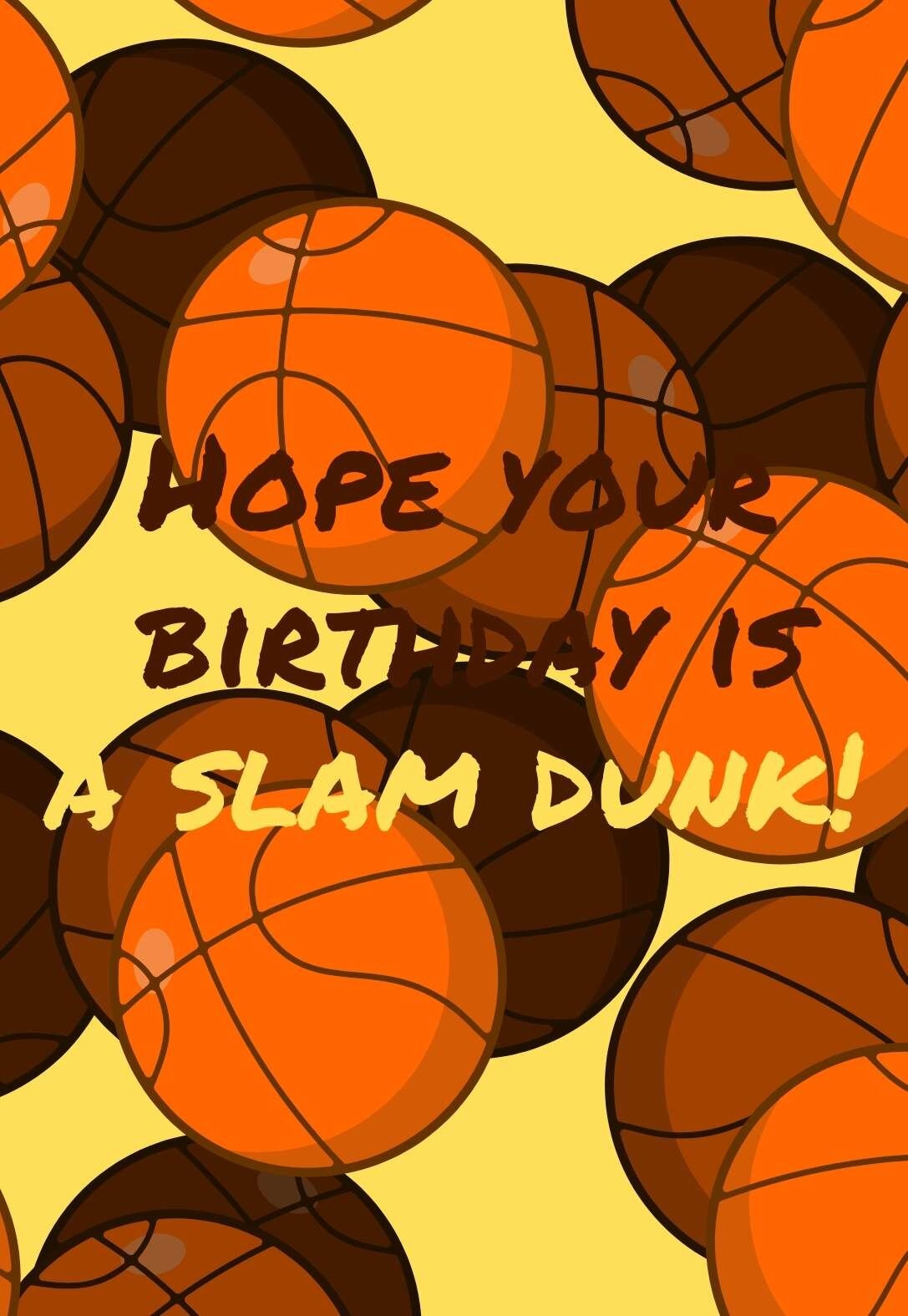 Basketball Printable Birthday Cards PRINTBIRTHDAY CARDS