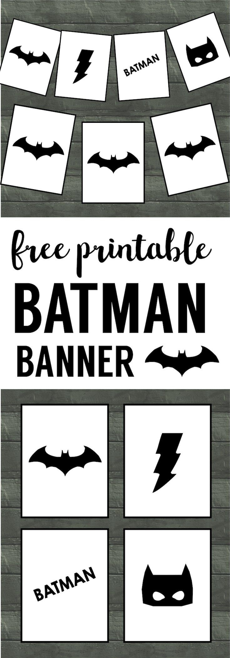 Batman Party Banner Free Printable Paper Trail Design