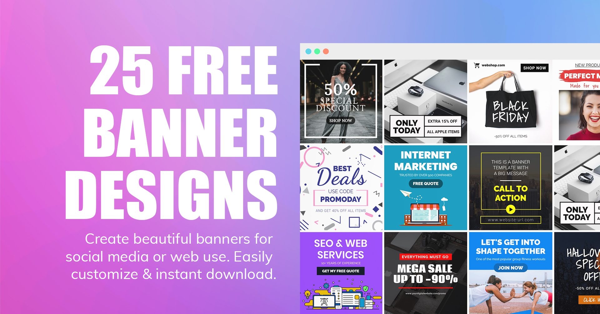 Best 25 Free Banner Templates For Instant Reuse Mediamodifier Worksheets Library