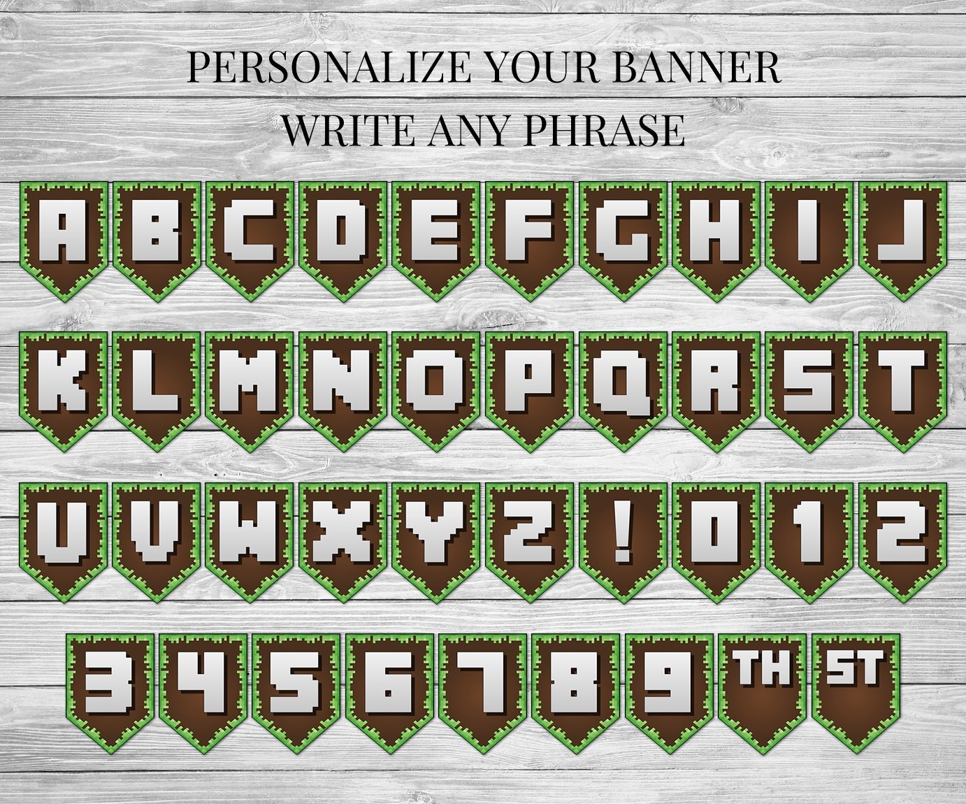 Birthday Banner Printable Minecraft Happy Birthday Banner Template