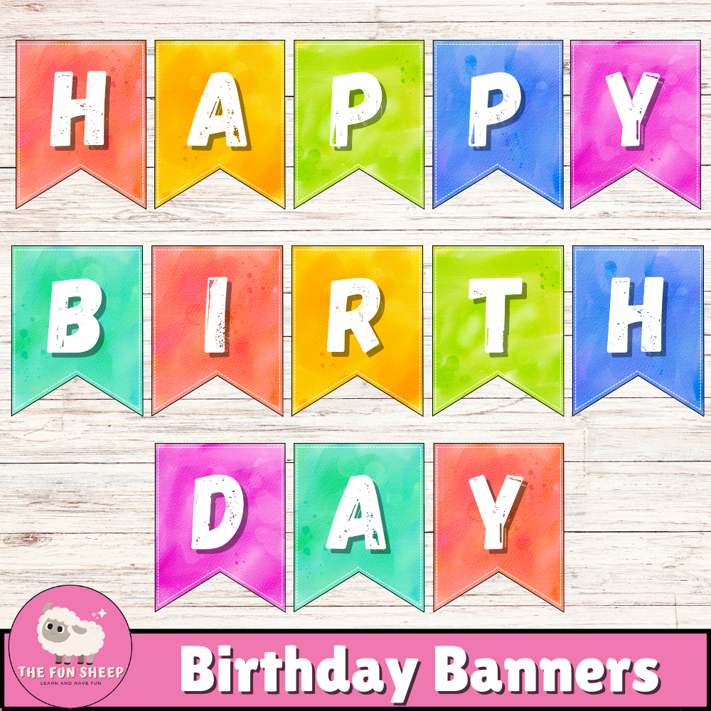 Happy Birthday Bunting Banner Printable