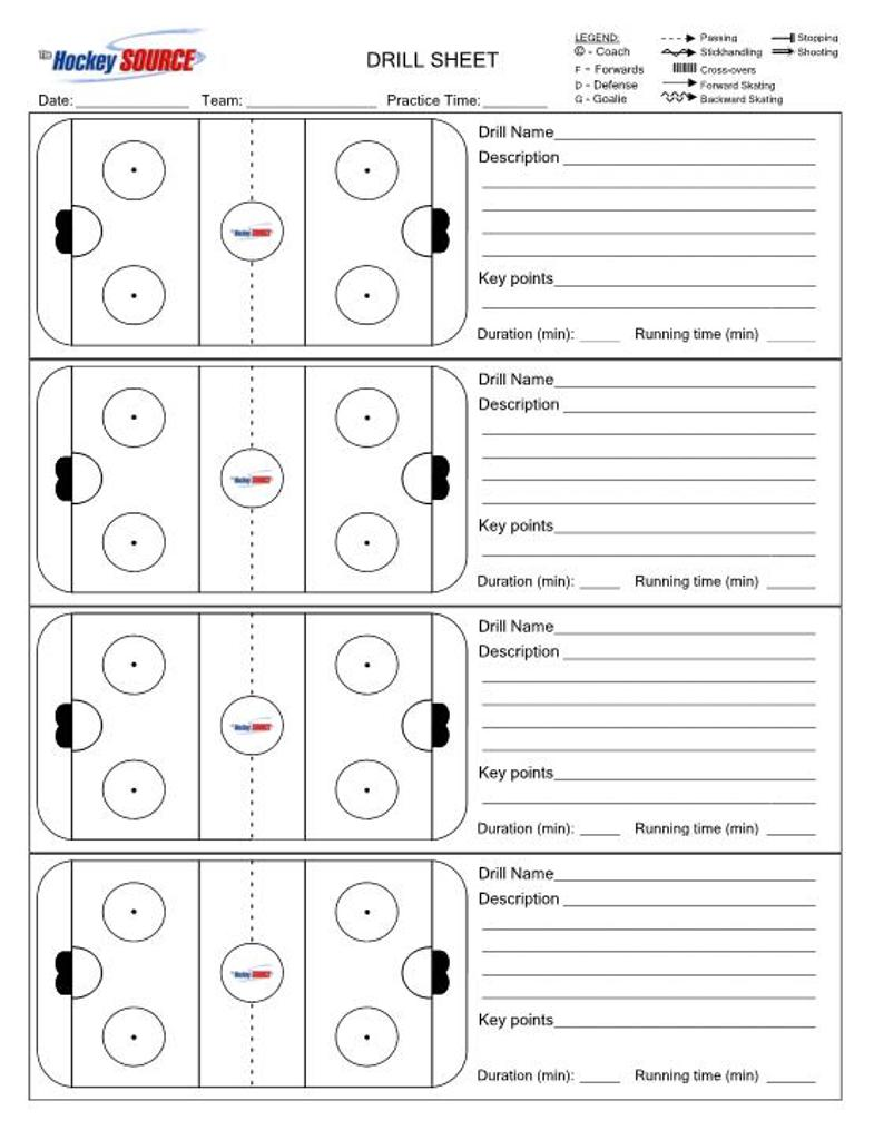 Printable Hockey Practice Plan Template