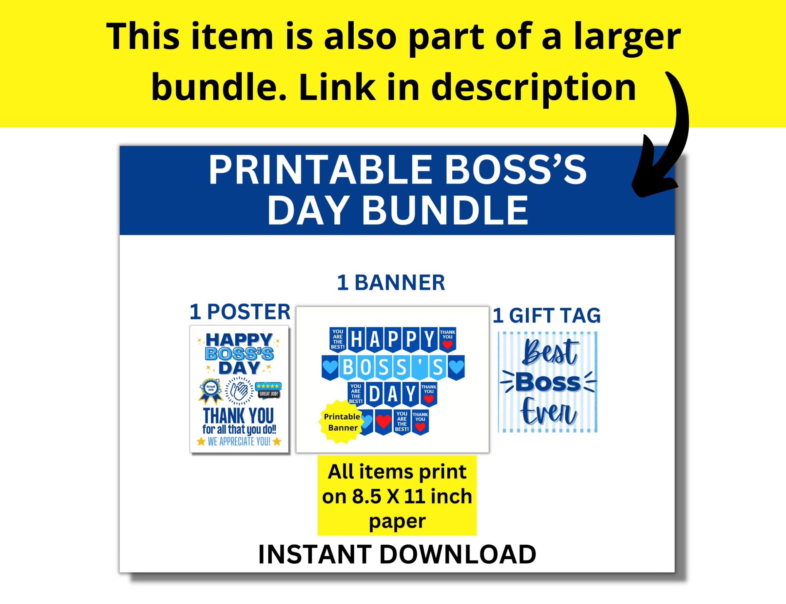 Boss s Day Printable Banner Happy Boss s Day Sign National Boss s Day Boss Appreciation Best Boss Ever Worlds Best Boss Etsy