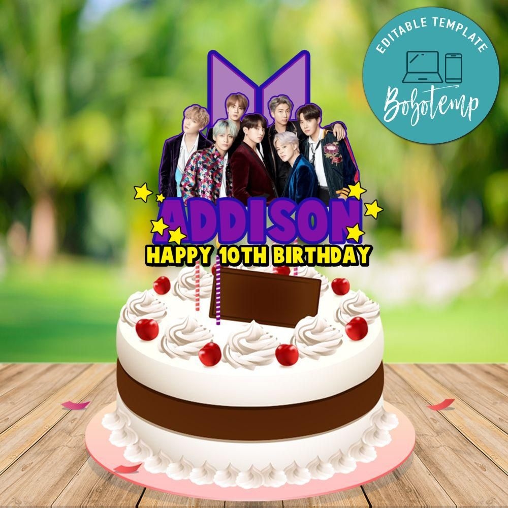 Bts Happy Birthday Banner Printable Pdf