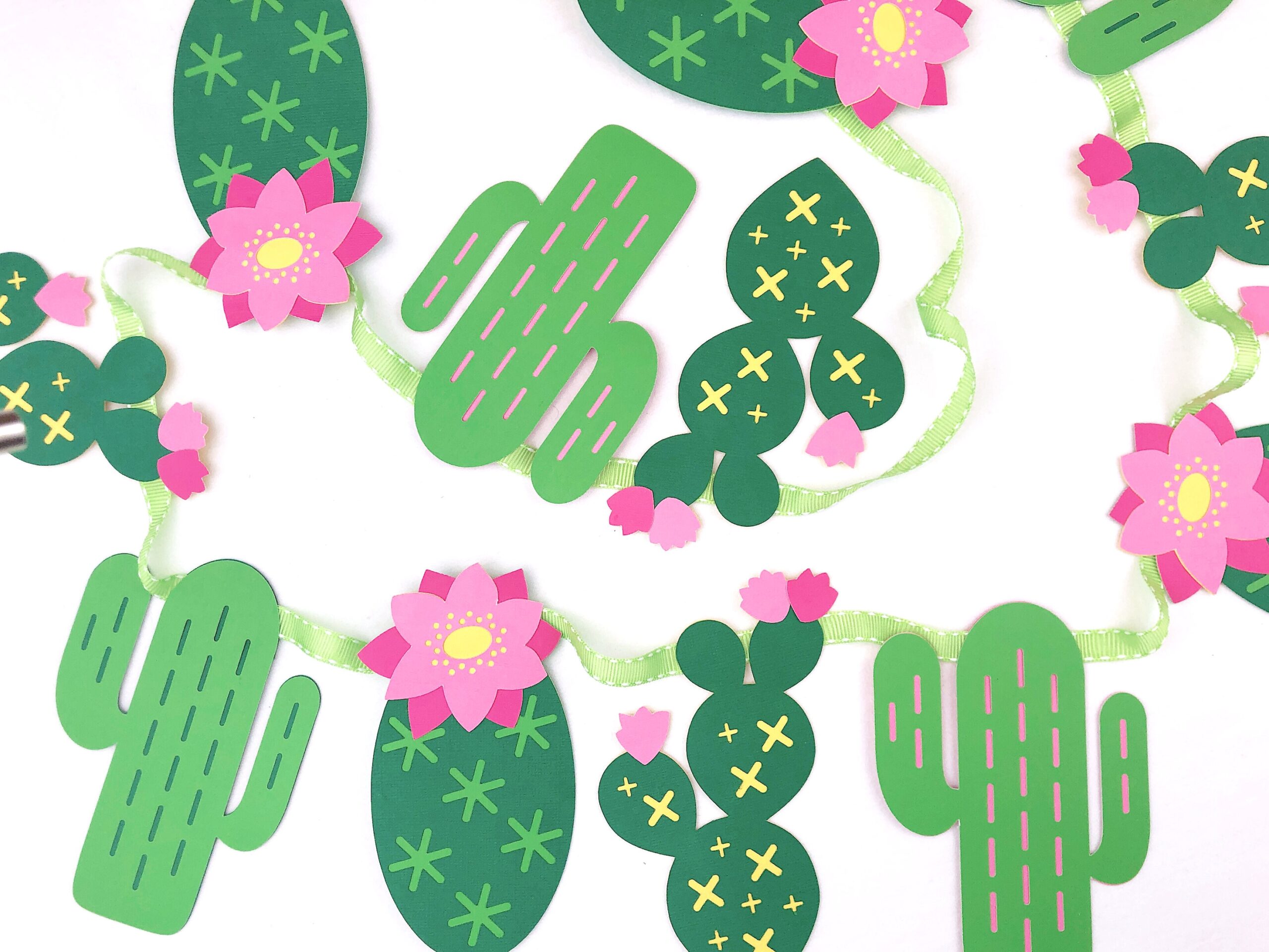 Cactus Banner Birthday Party Bunting Instant Digital Download SVG PDF PNG Etsy
