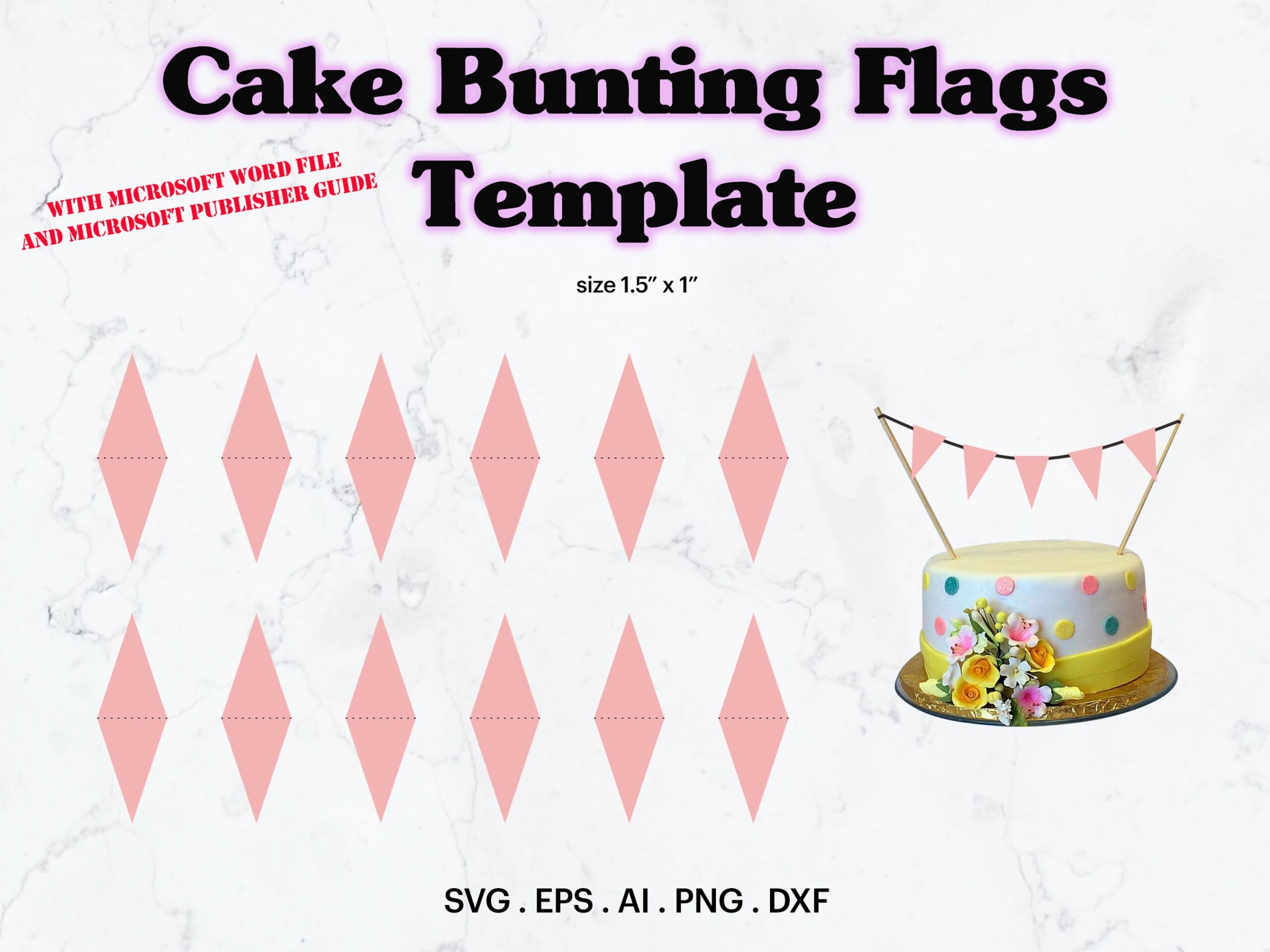 Printable Cake Topper Banner Template