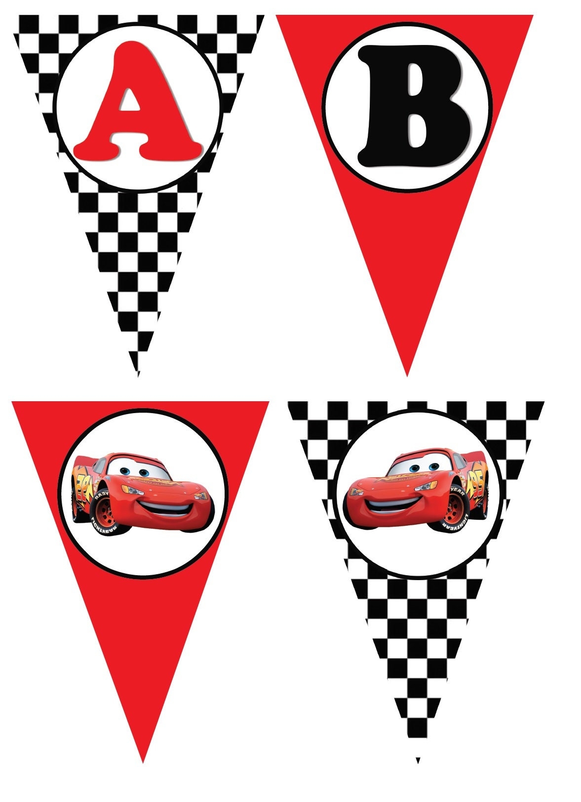 Cars Theme Banner Disney Cars Birthday Decor Boy s Birthday Party Decor Pixar Mcqueen Decoration Instant Download diy Printable Banner Etsy