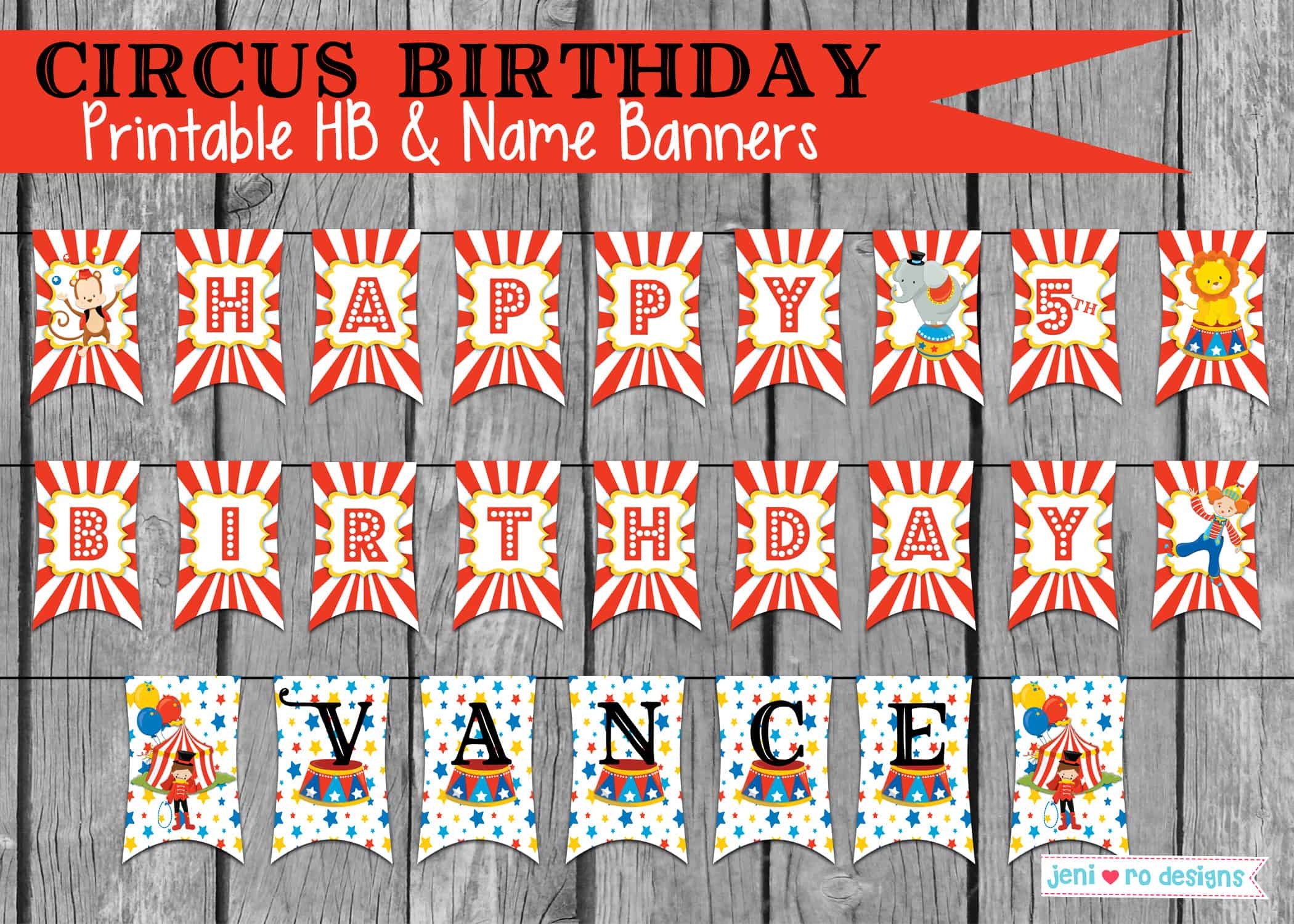 Circus Birthday Party Printable Invitation