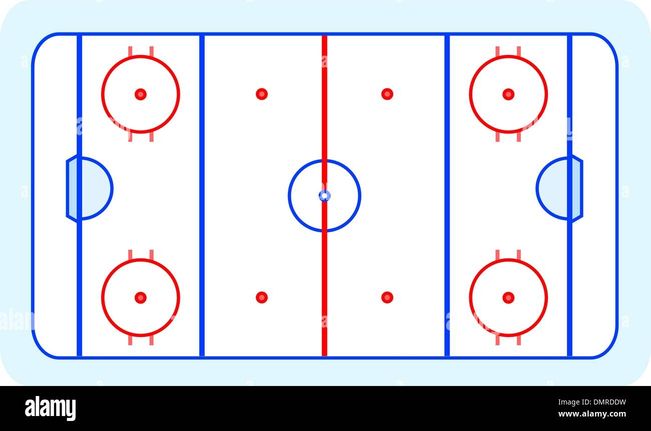 Computer Generated Illustration Of An Ice Hockey Rink Above View Stock Vector Image Art Alamy