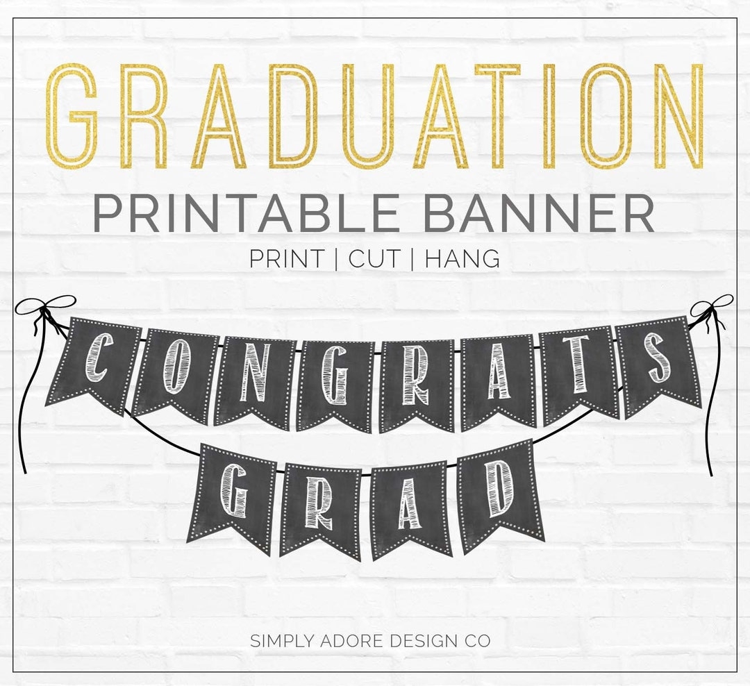 Congrats Grad Printable Banner