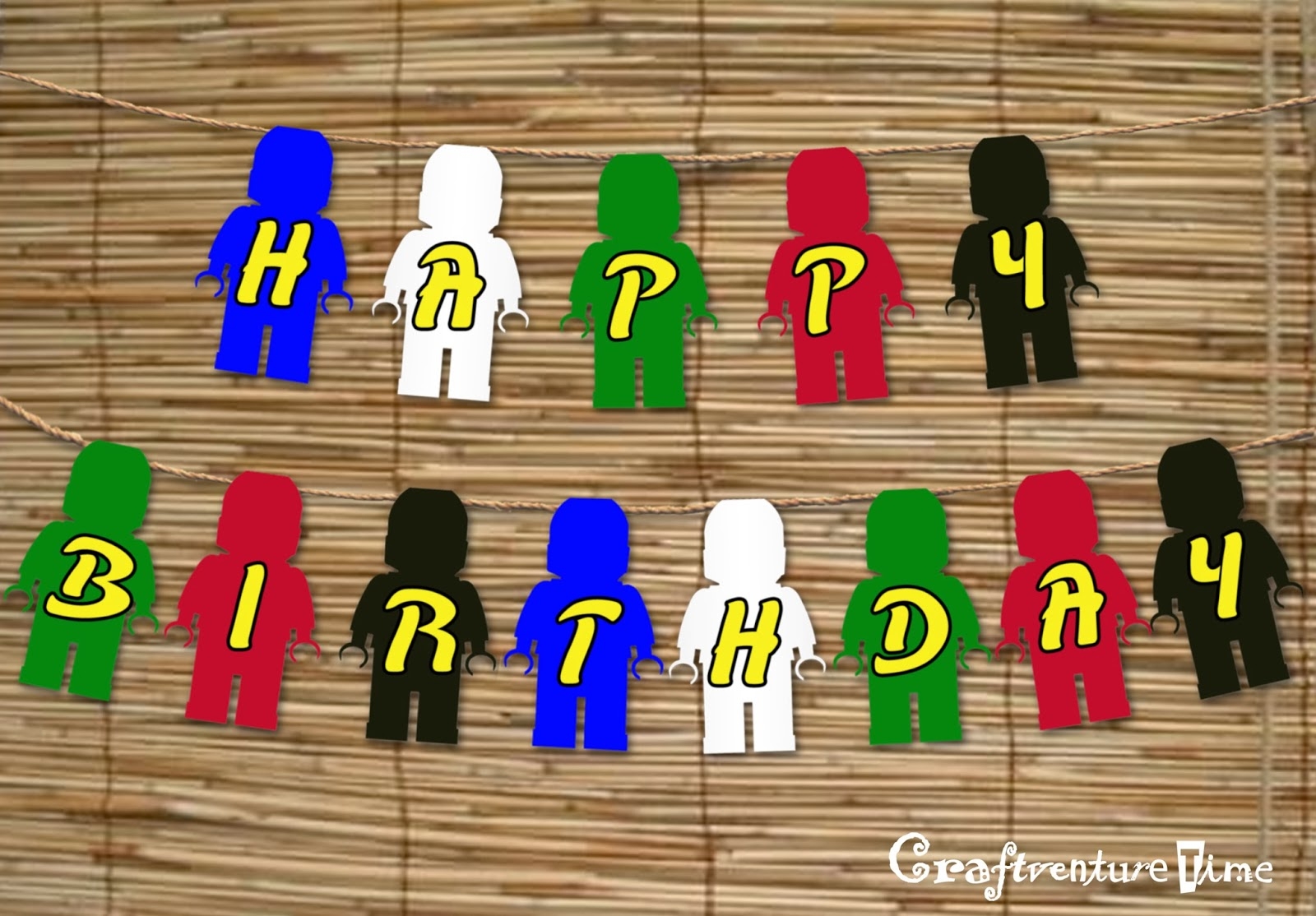 Craftventure Time Ninjago Birthday Banner