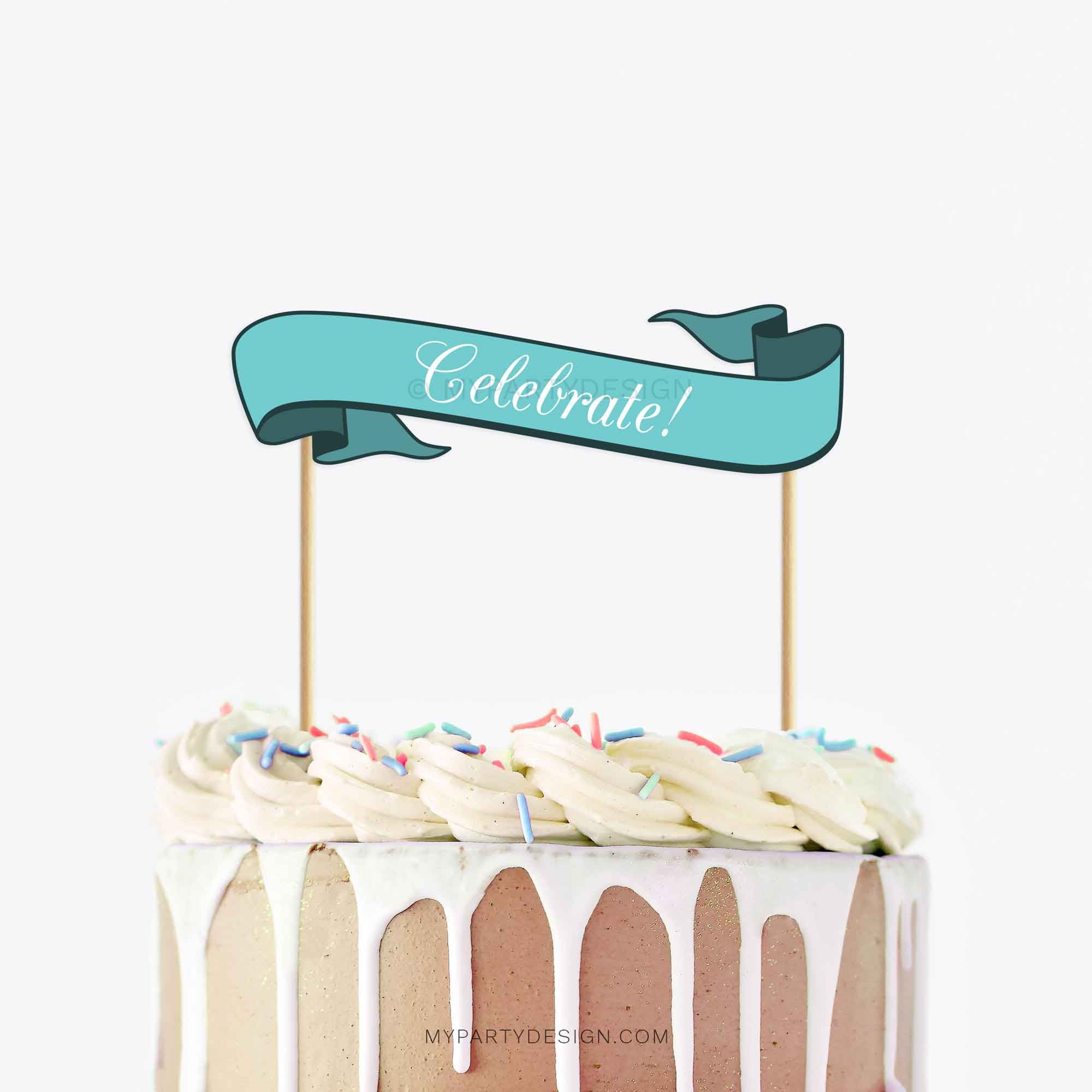 cake banner topper printable