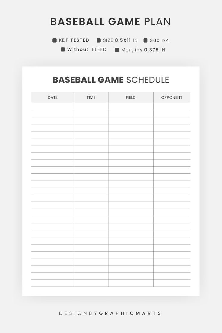 Baseball Template Printable