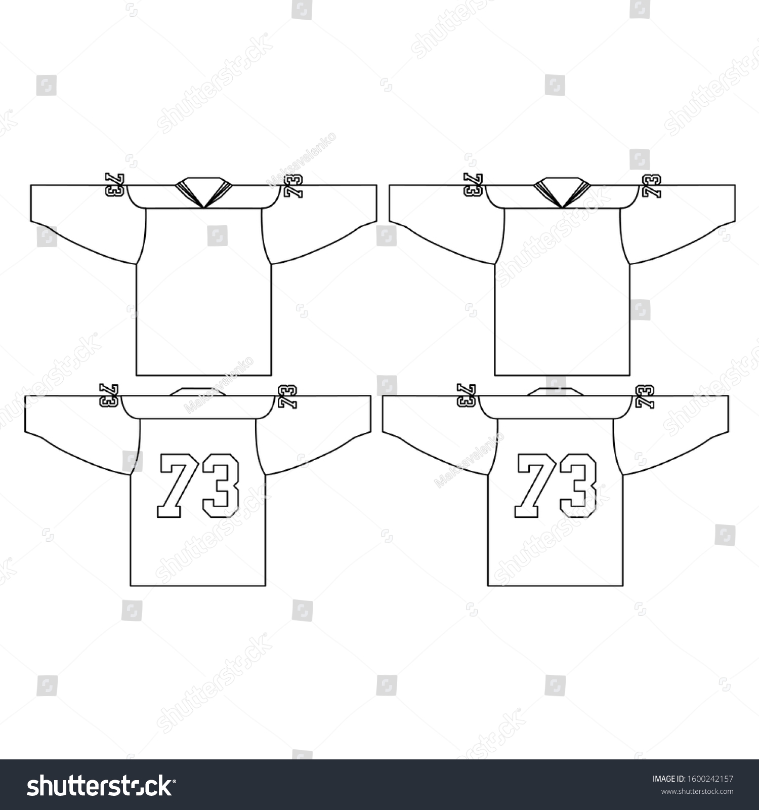 Cutting Fabric Sport Form Hockey Jersey Stock Vector Royalty Free 1600242157 Shutterstock