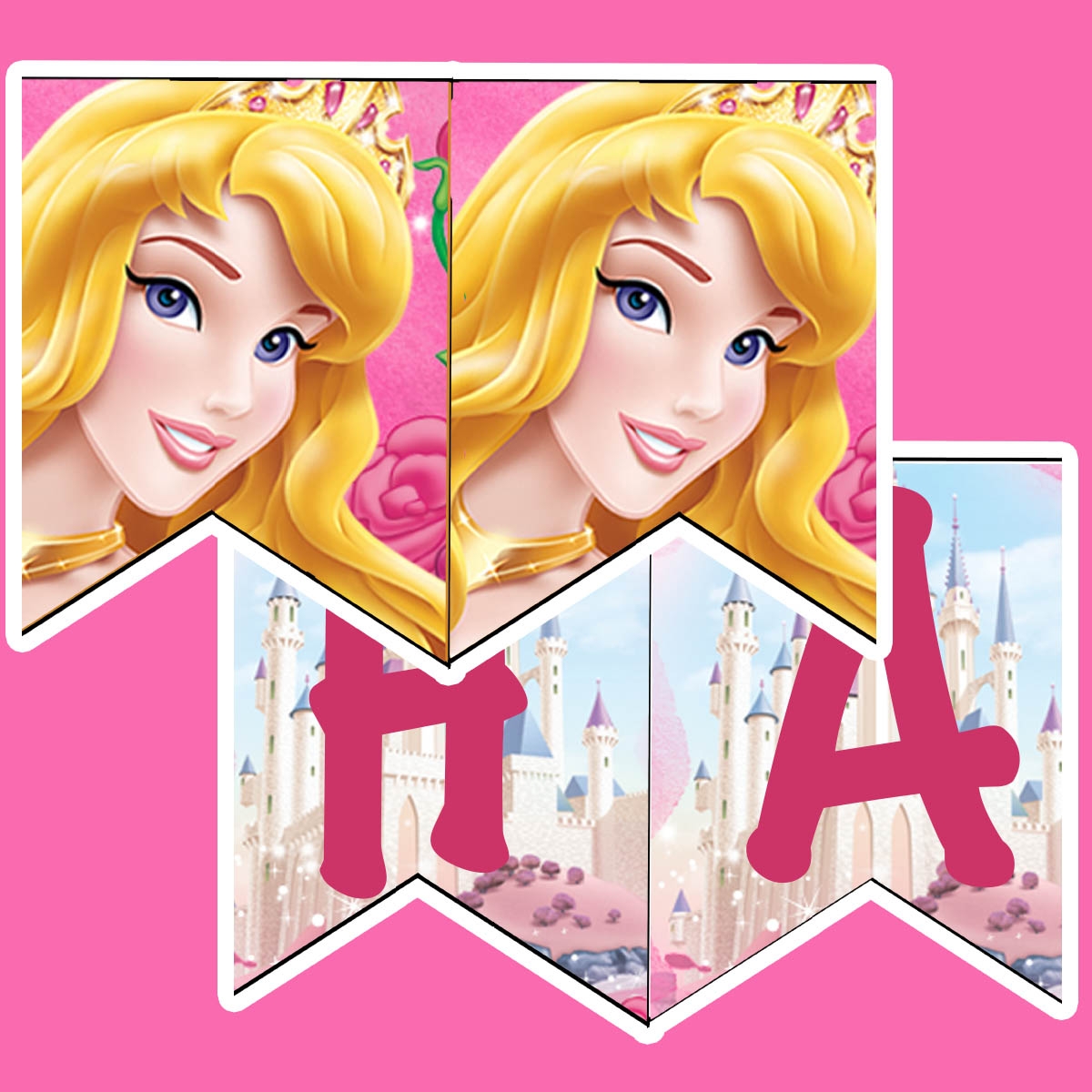 princess birthday banner free printable