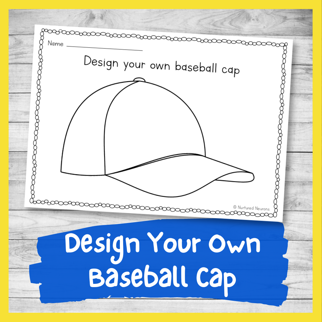 Design You Own Baseball Cap Printable Summer Hat Template Nurtured Neurons