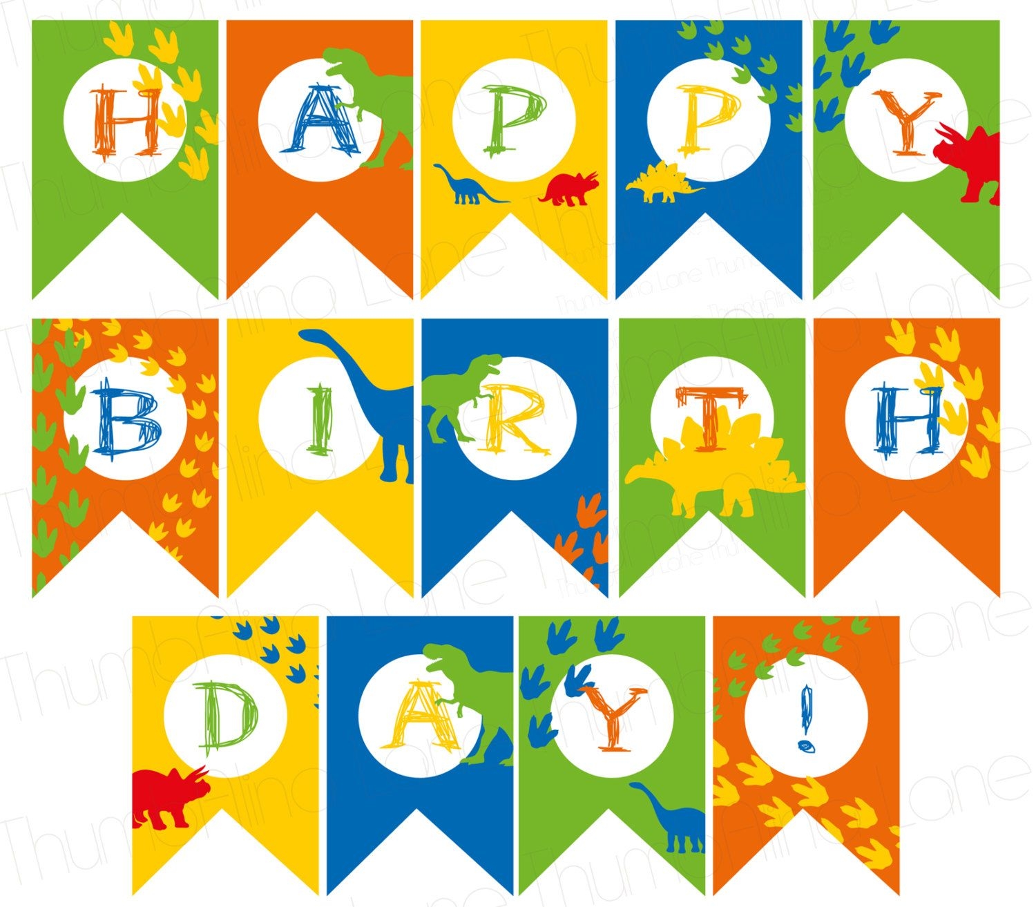 Dinosaur Printable Party Banner HAPPY BIRTHDAY Rawr Instant Download DIY Etsy Australia