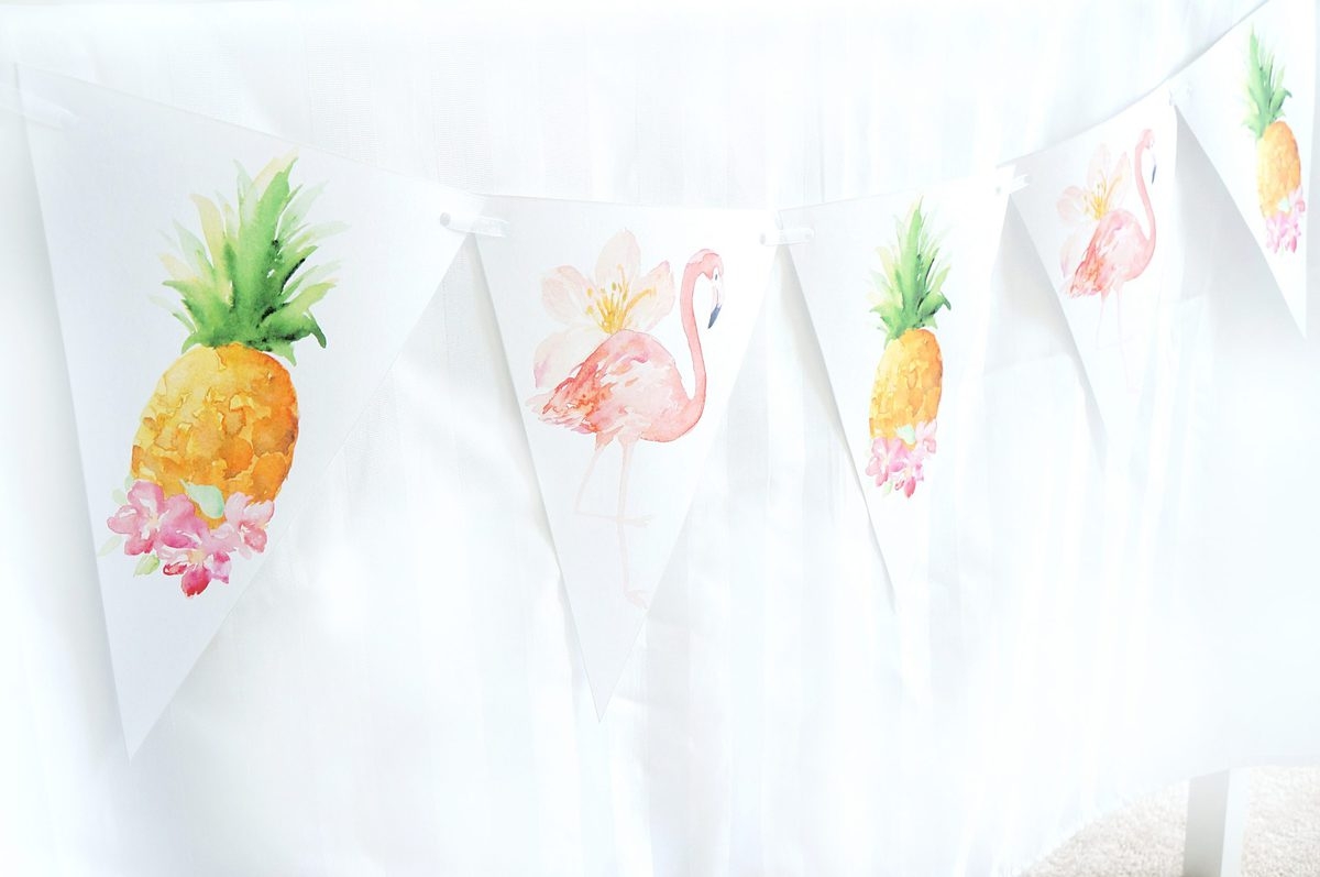 Free Printable Tropical Beach Birthday Banner